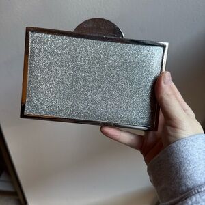 Silver Glitter Clutch